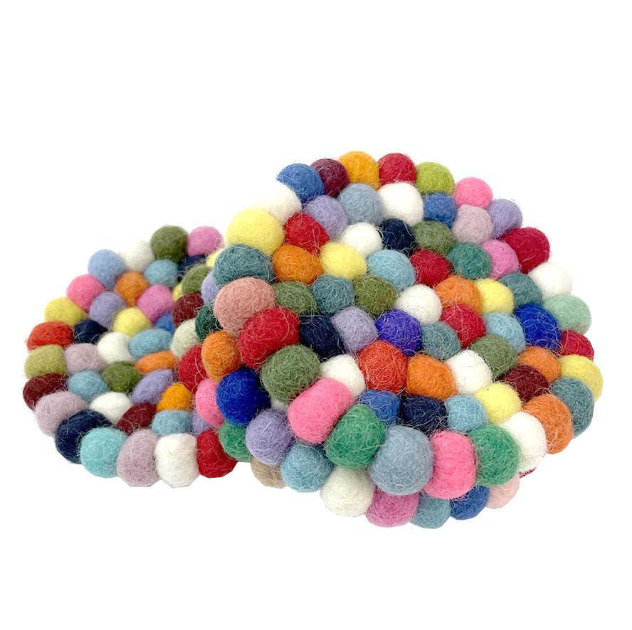 Bordskånere av filtkuler for glass/kopper, 4-pk. - Bilde 8