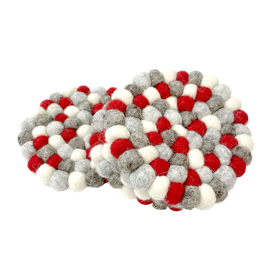 Bordskånere av filtkuler for glass/kopper, 4-pk. - Bilde 2